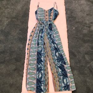Tropical print jumpsuit